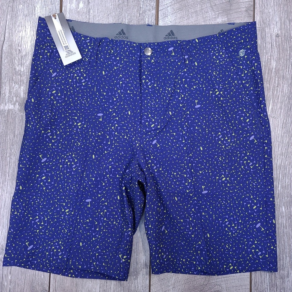 Adidas Ultimate 365 Golf Shorts Mens Size 30 Blue Golf Legend Ink Pulse Lime